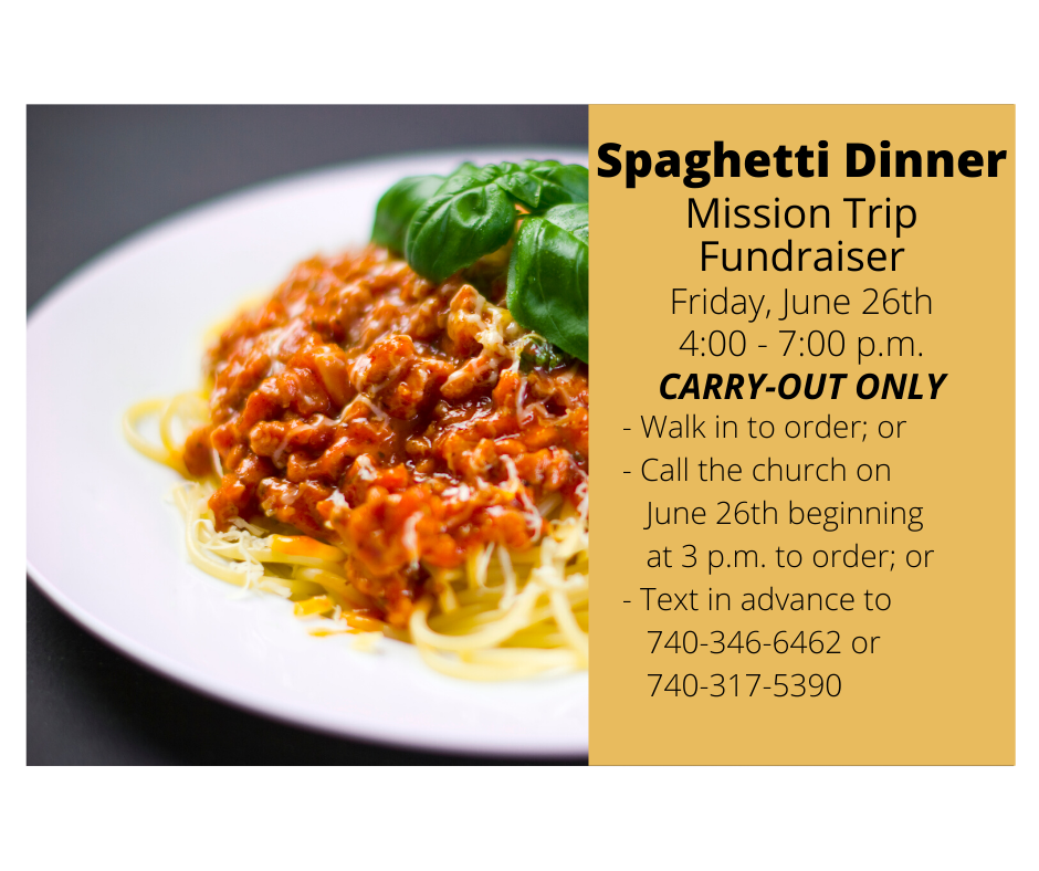 SPAGHETTI DINNER FUNDRAISER (CARRYOUT ONLY) Open Door Baptist Church