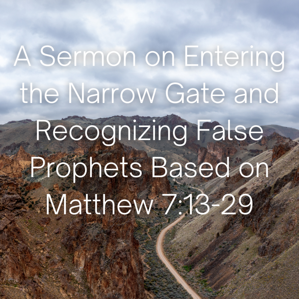 a-sermon-on-entering-the-narrow-gate-and-recognizing-false-prophets